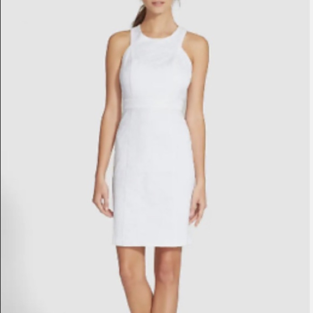Rebecca Taylor white lace midi dress racer back dress Size 0